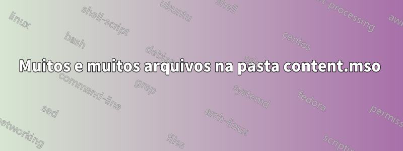 Muitos e muitos arquivos na pasta content.mso