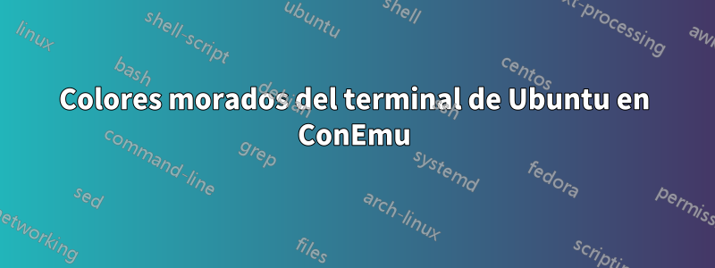 Colores morados del terminal de Ubuntu en ConEmu