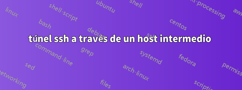 túnel ssh a través de un host intermedio