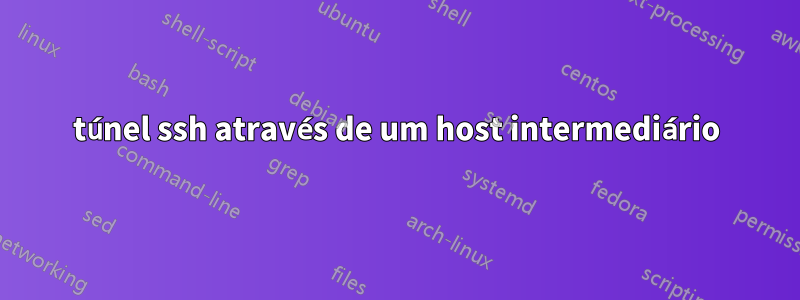 túnel ssh através de um host intermediário