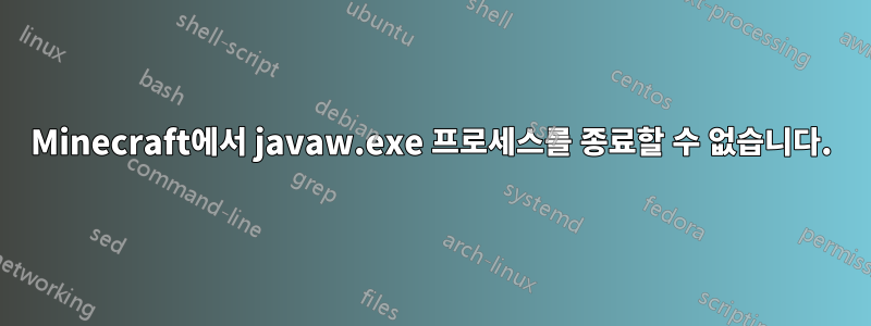 Minecraft에서 javaw.exe 프로세스를 종료할 수 없습니다.