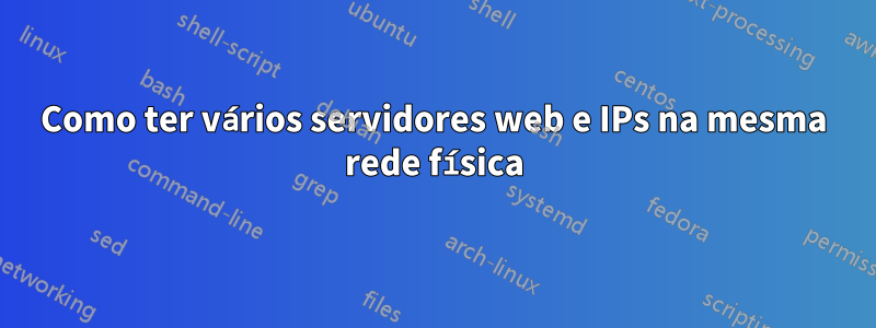 Como ter vários servidores web e IPs na mesma rede física