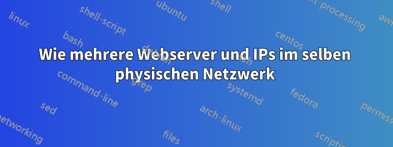 Wie mehrere Webserver und IPs im selben physischen Netzwerk