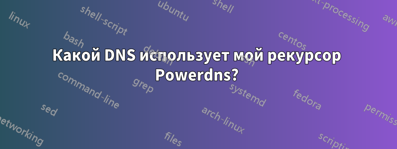 Какой DNS использует мой рекурсор Powerdns?