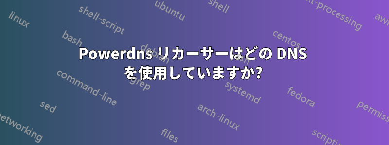 Powerdns リカーサーはどの DNS を使用していますか?