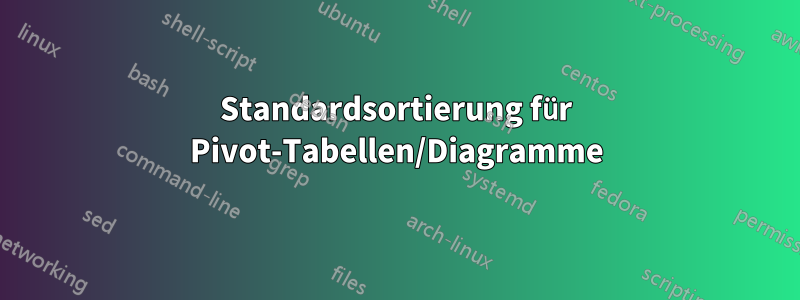 Standardsortierung für Pivot-Tabellen/Diagramme