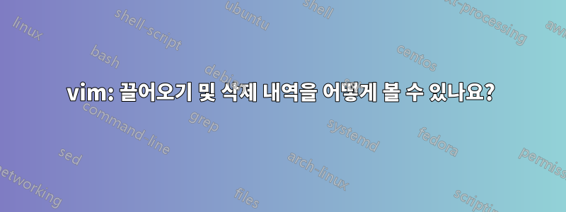 vim: 끌어오기 및 삭제 내역을 어떻게 볼 수 있나요?