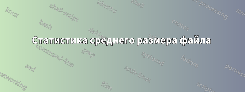 Статистика среднего размера файла