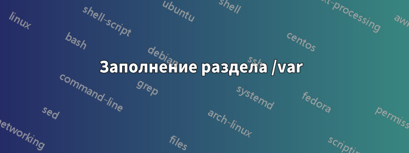 Заполнение раздела /var 