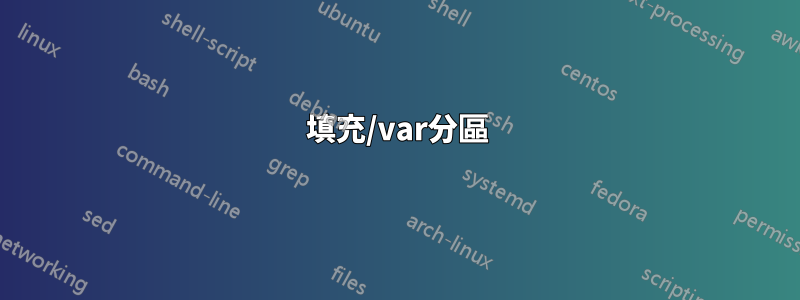 填充/var分區