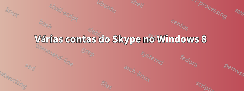 Várias contas do Skype no Windows 8