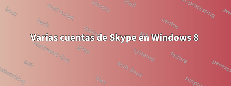 Varias cuentas de Skype en Windows 8