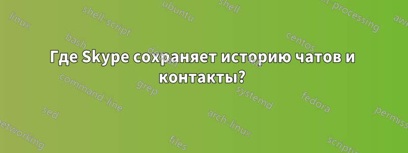 Где Skype сохраняет историю чатов и контакты?