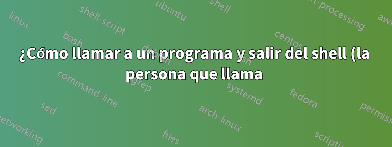 ¿Cómo llamar a un programa y salir del shell (la persona que llama) cuando el programa está activo?