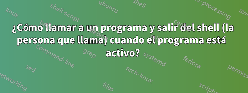 ¿Cómo llamar a un programa y salir del shell (la persona que llama) cuando el programa está activo?