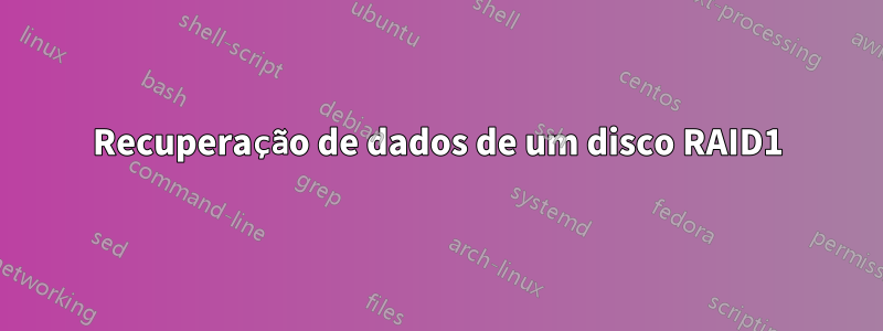 Recuperação de dados de um disco RAID1