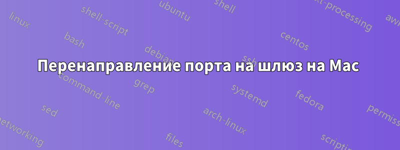 Перенаправление порта на шлюз на Mac