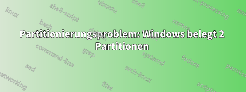 Partitionierungsproblem: Windows belegt 2 Partitionen