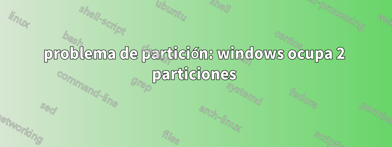 problema de partición: windows ocupa 2 particiones