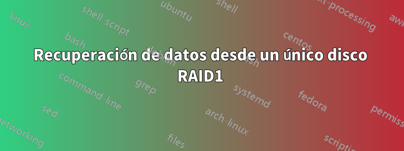 Recuperación de datos desde un único disco RAID1