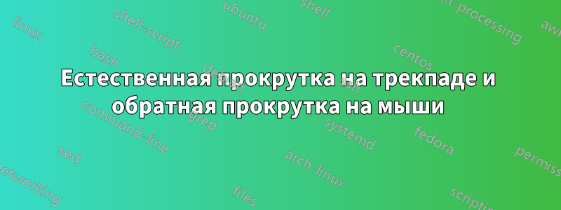 Естественная прокрутка на трекпаде и обратная прокрутка на мыши