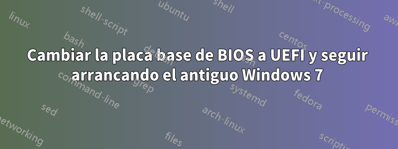 Cambiar la placa base de BIOS a UEFI y seguir arrancando el antiguo Windows 7