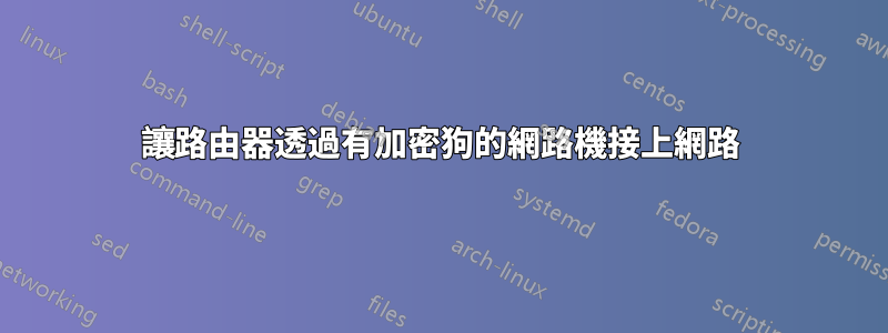 讓路由器透過有加密狗的網路機接上網路