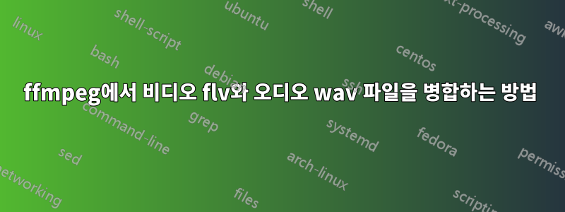 ffmpeg에서 비디오 flv와 오디오 wav 파일을 병합하는 방법