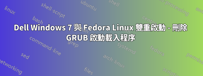 Dell Windows 7 與 Fedora Linux 雙重啟動 - 刪除 GRUB 啟動載入程序