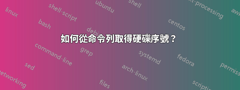 如何從命令列取得硬碟序號？