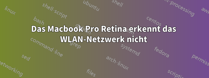 Das Macbook Pro Retina erkennt das WLAN-Netzwerk nicht