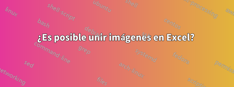 ¿Es posible unir imágenes en Excel?