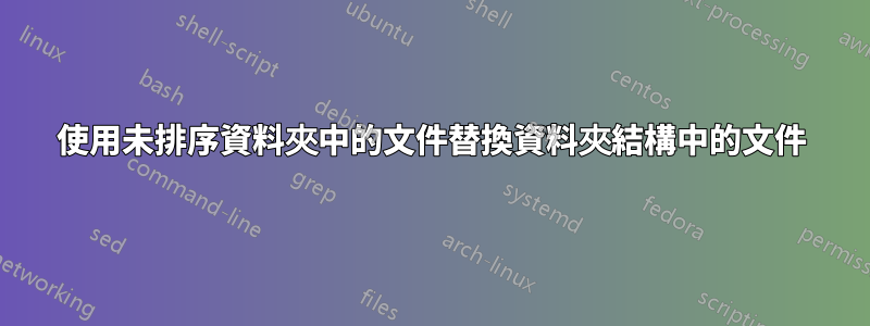 使用未排序資料夾中的文件替換資料夾結構中的文件