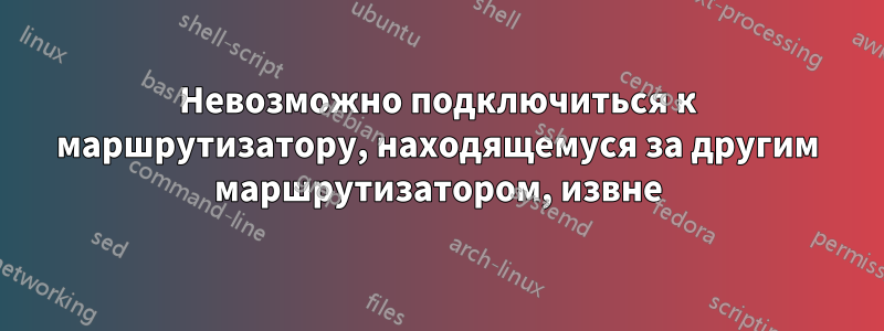 Невозможно подключиться к маршрутизатору, находящемуся за другим маршрутизатором, извне