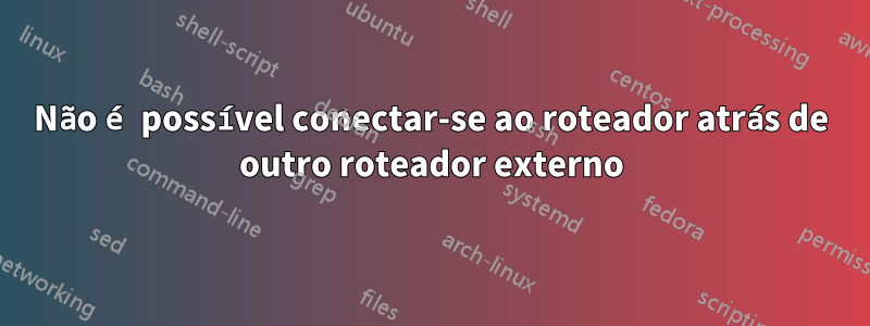 Não é possível conectar-se ao roteador atrás de outro roteador externo