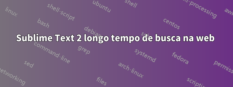 Sublime Text 2 longo tempo de busca na web