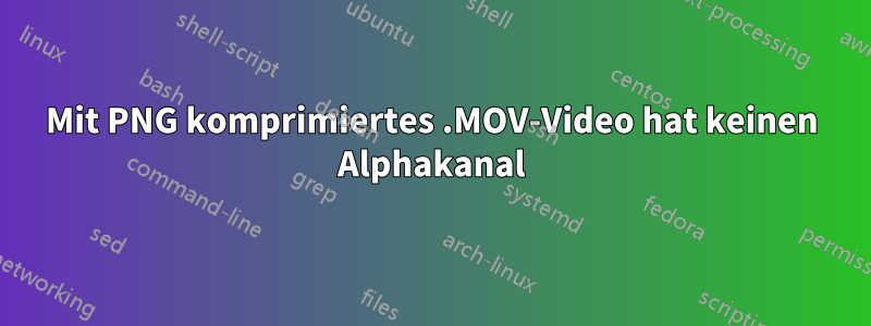 Mit PNG komprimiertes .MOV-Video hat keinen Alphakanal