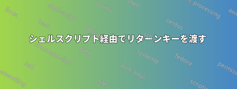 シェルスクリプト経由でリターンキーを渡す