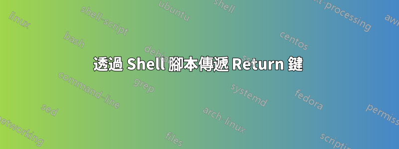 透過 Shell 腳本傳遞 Return 鍵