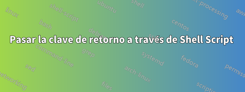 Pasar la clave de retorno a través de Shell Script