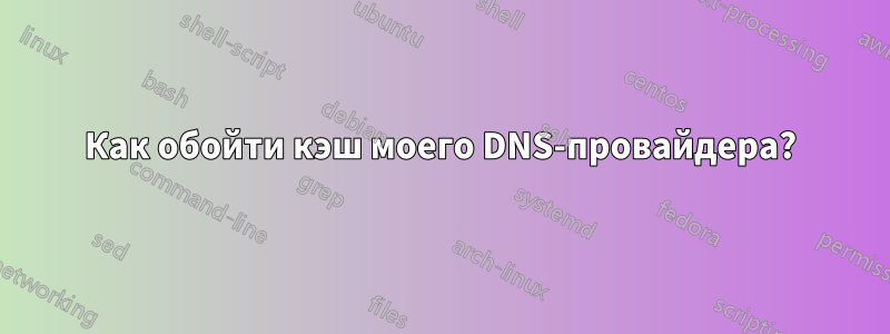 Как обойти кэш моего DNS-провайдера?