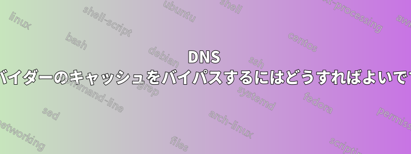 DNS プロバイダーのキャッシュをバイパスするにはどうすればよいですか?