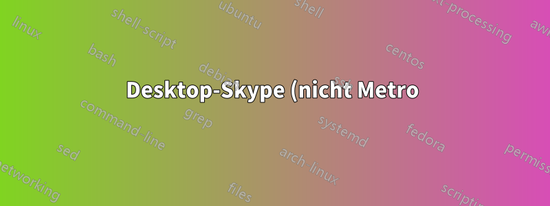 Desktop-Skype (nicht Metro) für Windows 8 erhalten