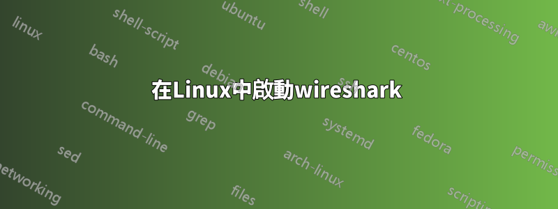 在Linux中啟動wireshark
