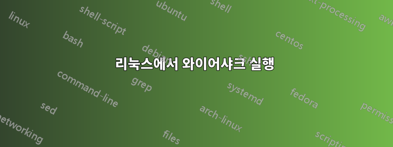 리눅스에서 와이어샤크 실행