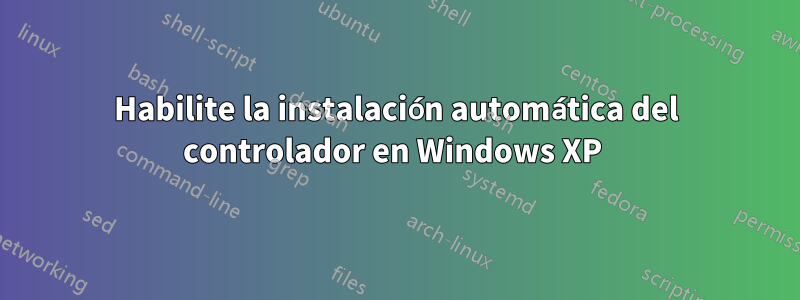 Habilite la instalación automática del controlador en Windows XP 