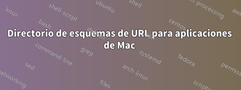 Directorio de esquemas de URL para aplicaciones de Mac