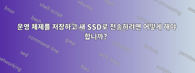 운영 체제를 저장하고 새 SSD로 전송하려면 어떻게 해야 합니까? 