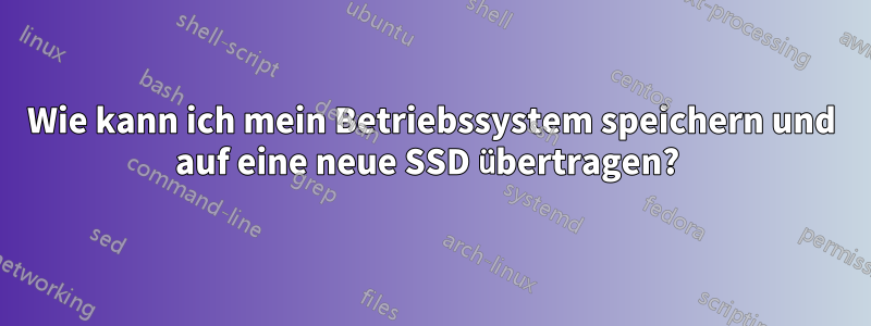 Wie kann ich mein Betriebssystem speichern und auf eine neue SSD übertragen? 