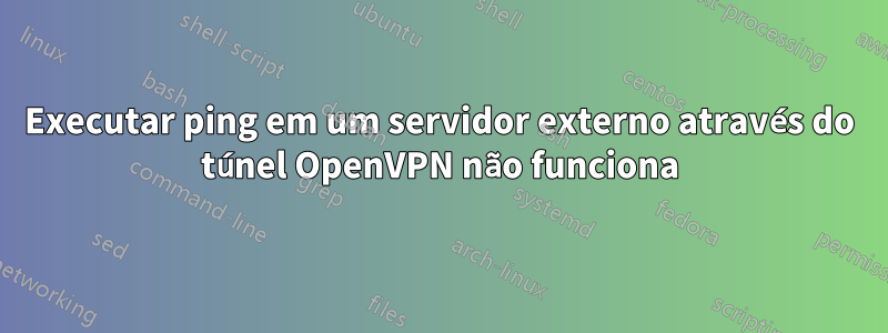 Executar ping em um servidor externo através do túnel OpenVPN não funciona